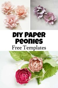 Free Paper Peonies Template