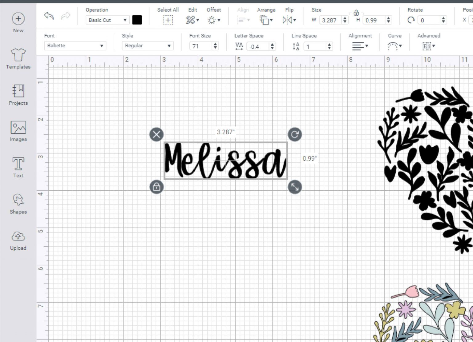 Knockout Text in Cricut Design Space