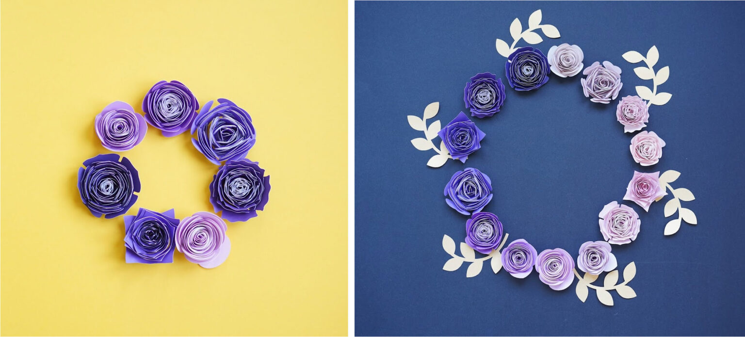 Spiral Paper Flower 14 Free Templates